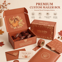 Boîte d'expédition en carton ondulé recyclable personnalisée avec logo pour l'emballage de cadeaux de Thanksgiving, les petites entreprises et le commerce électronique