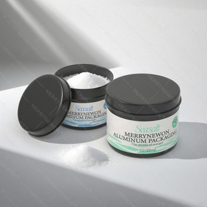 MERRYNEWON Luxury <b>Bath</b> Salt Aluminum Canister Eco-Friendly Premium Metal Packaging Custom Textured Finish Orange Scent Natural - Product Image 1