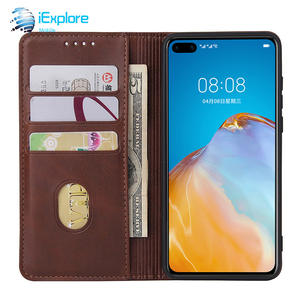 Iexplore เคสฝาพับมีแม่เหล็กแข็งแรงเคสหนังแท้สำหรับซัมซุง S25ช่องเสียบการ์ดเคสโทรศัพท์ TPU แบบกระเป๋าสตางค์สำหรับ Huawei <span class=keywords><strong>P60</strong></span> <span class=keywords><strong>Pro</strong></span> - Product Image 3