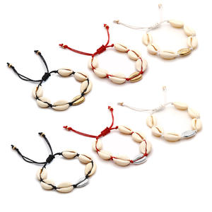 Collana da spiaggia Boho oro tropicale con conchiglia di ciprea in oro tropicale BestFriend catena gioielli naturali estivi 2 pz/set - Product Image 5