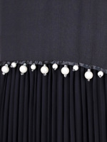 Abaya noire de qualité supérieure, prête à offrir, élégante, décontractée, musulmane, pour l'Aïd, kimono à perles, cardigan fluide, maxi plissé, mode modeste
