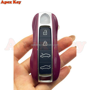เคสกุญแจสำรองสีม่วงองุ่นคุณภาพสูงสวยงามสำหรับรถปอร์เช่ พร้อมสติกเกอร์สำหรับทำกรอบรูปศิลปะ - Product Image 5