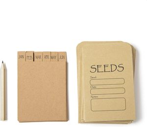 Boîte de rangement pour graines en métal durable, organisateur pour jardiniers, avec séparateurs mensuels, 20 enveloppes, pochette compacte pour crayons, économiseur de paquets, pour plantes de jardin et fleurs - Product Image 4