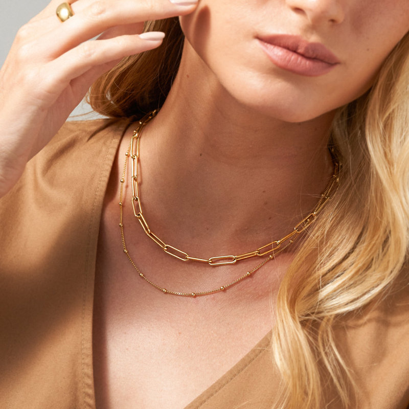 Stackable Choker Necklace 18k Gold Plated