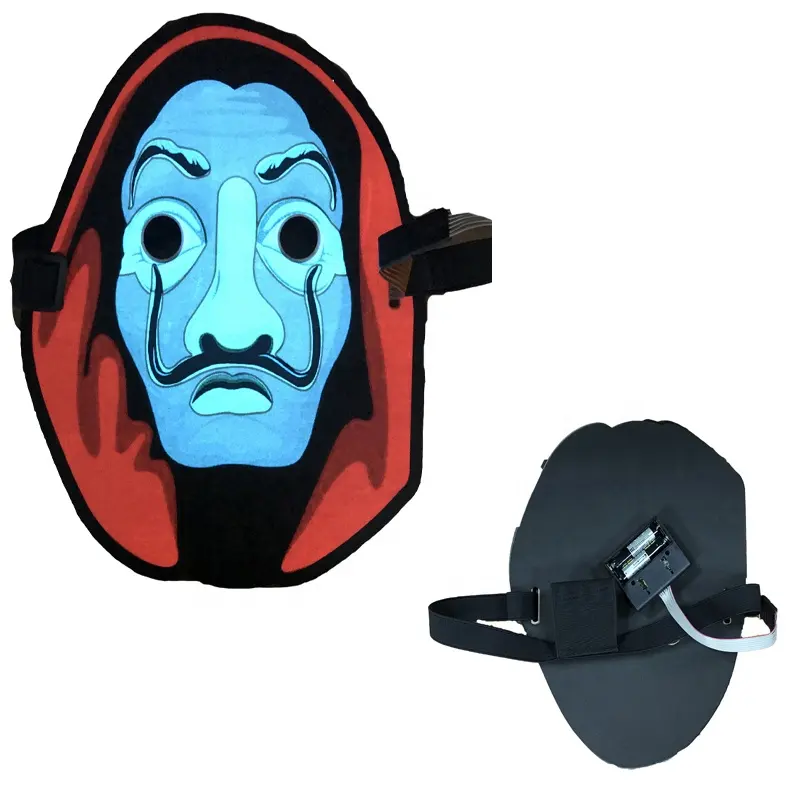 Oem led rave mask sound activated mask flashing decoration EL mask Persona Halloween