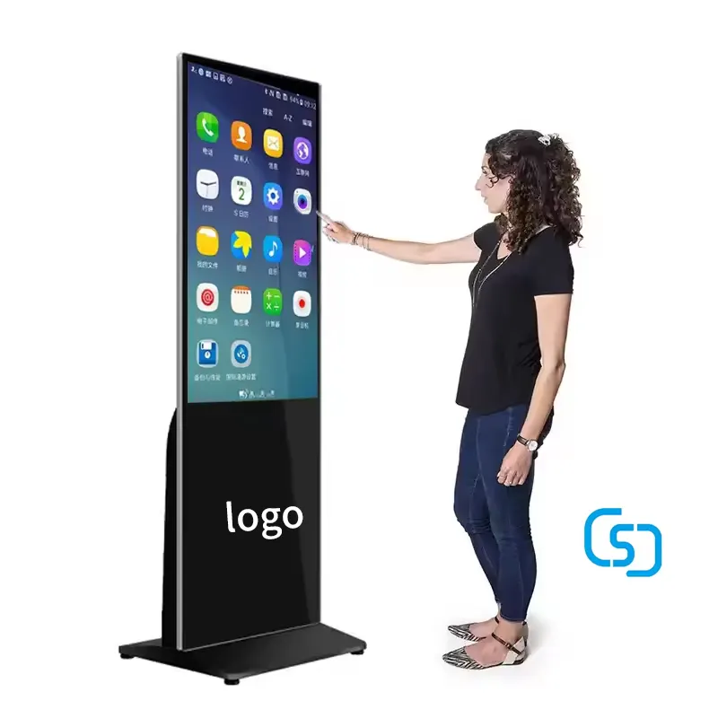 32 Inch Full Color Led Stand-Alone Indoor Reclame Ali In Één Touchscreen Bewegwijzering Kiosk Digitale Totem Led Display Prijs