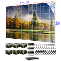 Écran LED d'intérieur pour événements 6,5 m x 5,5 m P2.604, mur d'affichage LED haute définition 2,6 mm, écran LED de location 12 pi x 18 pi