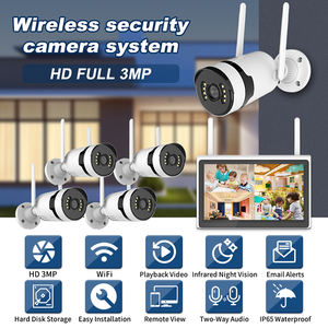 10.1 pouces écran LCD sans fil NVR <span class=keywords><strong>Kit</strong></span> 4CH CCTV <span class=keywords><strong>caméra</strong></span> sécurité à domicile 3MP/5MP haute résolution CCTV <span class=keywords><strong>Surveillance</strong></span> Vision nocturne - Product Image 2