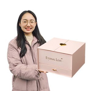 Contenitore regalo per confezione regalo in carta creativa per gioielli di fiori - Product Image 2