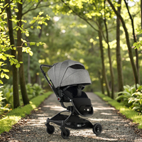 Poussette de voyage pour bébé légère 0-3 ans pliable Rotation à 360 degrés EN1888 un bouton pliant 0-3 ans fournitures pour bébé