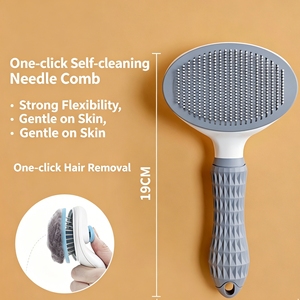 Cepillo Quitapelusas para Mascotas con un Solo Clic, Peine Autolimpiante para Perros y Gatos - Product Image 4