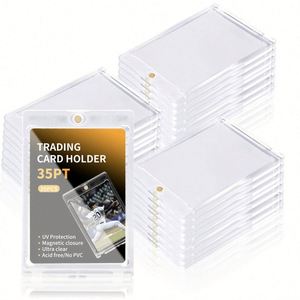 Strong Magnetic Card <b>Protector</b> Hard Plastic Transparent Portable 2.87x4.33 Inch Protective Cover Clip King Star Game Collection - Product Image 3