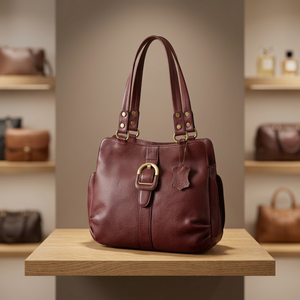 Sac à main de luxe en cuir véritable BS INTERNATIONAL pour femme, best-seller, léger, imperméable, avec fermeture éclair et bandoulière unique - Product Image 1