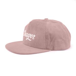 Casquette Snapback Vintage en Corduroy Personnalisée, 5 Panneaux, Logo Brodé, Casquette Rose - Product Image 2