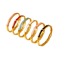 Bracelet personnalisé en émail marbré, bracelet à maillons ondulés, acier inoxydable plaqué or 18 carats, vente en gros pour femmes