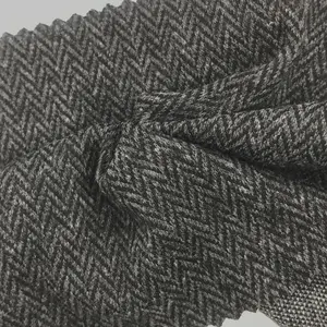 Polyester Rayon Spandex Jacquard Yarn Dye Herringbone Textile Stretch Fabric For Export