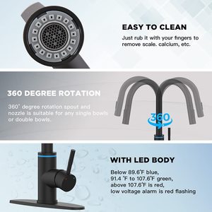 Capteur intelligent contrôle tactile robinets de <span class=keywords><strong>cuisine</strong></span> contrôle de la température 3 couleurs lumière LED Rotation de 360 degrés robinet d'<span class=keywords><strong>évier</strong></span> de <span class=keywords><strong>cuisine</strong></span> - Product Image 4