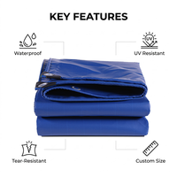 Bâche tissée en PVC pour ferme agricole, 100% polyester, 500 GSM, épaisse, imperméable, anti-moisissure, respirante, pour tente extérieure