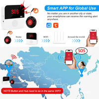 Système d'appel intelligent WiFi Daytech Tuya, téléavertisseurs pour personnes âgées, bouton d'appel d'urgence pour soignants, alarme personnelle pour patients