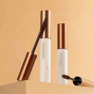 Tubo de Rímel Transparente de Lujo de 10 ml, Botella de Suero para Pestañas PETG Dorada Personalizable, Aplicador con Estampado en Caliente, Logotipo Personalizado - Product Image 1