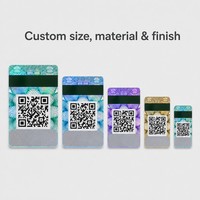 Film anti-lumière bleue personnalisé, code QR à gratter, étiquette holographique 3D, autocollant de sécurité anti-contrefaçon, autocollant traçable auto-adhésif