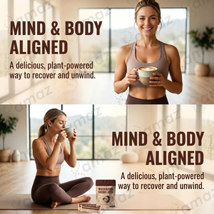 <span class=keywords><strong>Poudre</strong></span> de cacao aux 5 champignons sans sucre de marque privée Amaz – Complément énergétique, amélioration de l'humeur et soutien immunitaire - Product Image 5