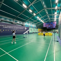 Grandes tentes intérieures climatisées en PVC multi-usages mobiles pour court de tennis de badminton