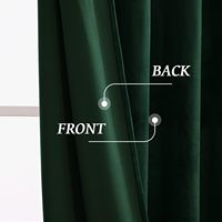Rideaux occultants en velours vert foncé XinLan, isolants thermiques et anti-bruit pour salon et chambre à coucher