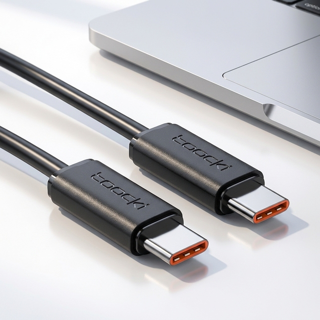 Toocki 60W PD Fast Charging Soft TPE USB C Cable 5A 6 Strand Thickened Core Type C to Type C Charger  for Laptop Phone
