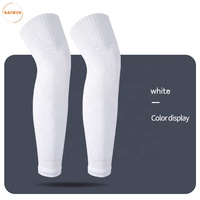 Chaussettes de football sans pieds personnalisées en gros pour l'été, séchage rapide, respirantes, en nylon/coton, antidérapantes, compression mollet, pour le football