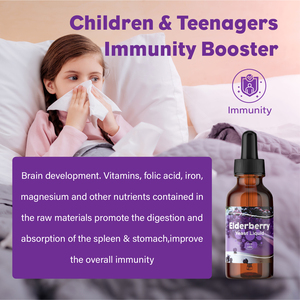 Etiqueta Personal Suplemento alimenticio Niños Apoyo inmunológico Levadura de saúco negro Gotas líquidas Suplemento para niños para refuerzo inmunológico - Product Image 3
