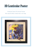 Affiche murale en plastique lenticulaire 3D, animation à effet de bascule, paysage changeant, impression artistique animale pour la décoration de la maison, de la chambre à coucher, du salon et comme cadeau