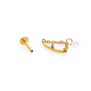 Piercing Labret en Acier Inoxydable 16G avec Pendentif Fleur en Zircon Cubique, Styles Variés, Bijoux de Piercing d'<span class=keywords><strong>Oreille</strong></span> en Gros - Product Image 4