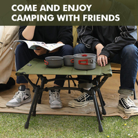 Table de camping pliable multifonctionnelle moderne KingGear, nouvelle arrivée, avec design en aluminium haute et basse, couleur personnalisable