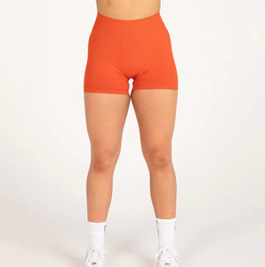 Nuevas llegadas pantalones cortos sin costuras con fruncido en el trasero logotipo personalizado gimnasio Fitness mujeres pantalones cortos de entrenamiento - Product Image 3