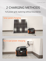 Centrale Électrique Portable 500W LiFePO4 à Onde Sinusoïdale Pure, Générateur Portable Personnalisé avec Panneaux Solaires pour Maison et Camping