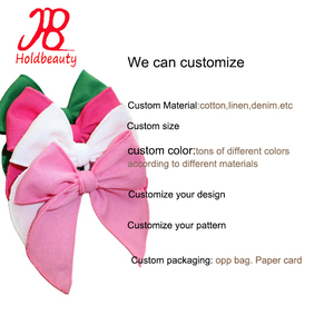 4.5 inch Linen rắn tóc Bow serged ST patricks huyền thoại Bow - Product Image 2