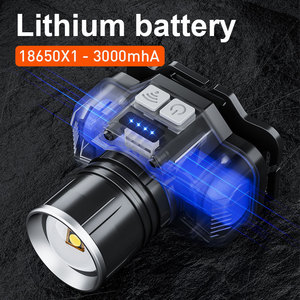 High-Power 10W <b>Rechargeable</b> LED Headlamp Long Range Zoom Head <b>Torch</b> Life Waterproof Headlight for Outdoor Climbing Fishing - Product Image 4