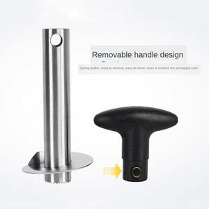 سكين فواكه منزلية من الفولاذ المقاوم للصدأ ، فاصل وقطعة قلب أناناس لتقشير الخضروات والأناناس بكفاءة - Product Image 3