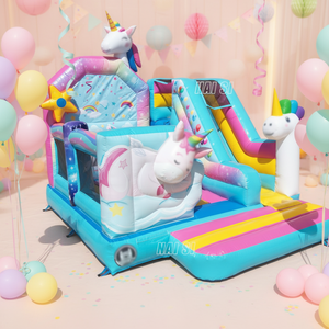 Castillo Inflable Resistente con Tobogán, Divertido Parque de Juegos Inflable para Fiestas Infantiles - Product Image 1