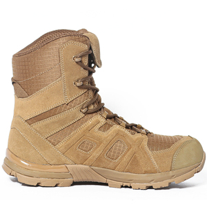 Botas tácticas para hombre al aire libre con cremallera lateral de cuero botas de combate para motocicleta <span class=keywords><strong>Trooper</strong></span> zapatos de trabajo de senderismo de alta calidad - Product Image 4