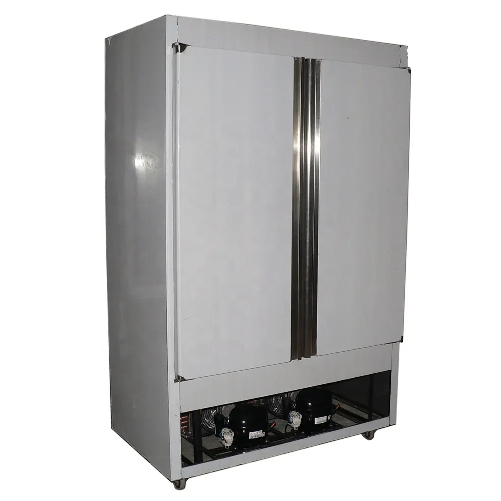 In acciaio inox verticale commerciale 2 porte frigo carne refrigeratore commerciale frigorifero e attrezzature da ristorante