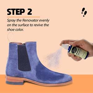 Nettoyant pour chaussures Shoe Mistri, 2 lingettes avec rénovateur bleu pour daim, nubuck, maille, tissu, kit d'entretien des chaussures, nettoyage sans eau - Product Image 3
