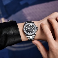 Reloj de Pulsera Mecánico PAGANI DESIGN 1651 de 40 mm, Reloj Automático de Marca de Primera Calidad, Acero Inoxidable, Resistente al Agua 100 m