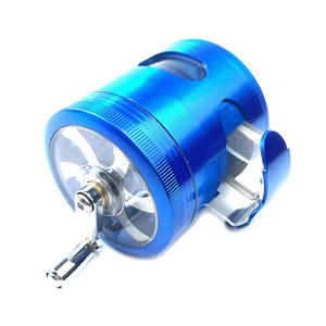 Moulin à herbes manuel haut <span class=keywords><strong>de</strong></span> gamme 63 mm 4 pièces en alliage <span class=keywords><strong>de</strong></span> zinc multicolore pour tabac et épices, logo personnalisé - Product Image 3