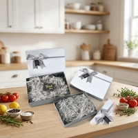 Boîte cadeau rectangulaire en carton gaufré, extra-large, avec couvercle et base, en matériaux recyclés et écologiques, pour vêtements d'anniversaire