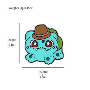 Nouvelle vente chaude en gros mignon dessin animé Pok e mon métal Badge animal de compagnie elfe broche accessoires - Product Image 6