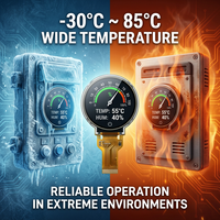 Module d'affichage LCD TFT A-Si 1,04 pouce 180x180 avec rétroéclairage LED à bord, 60Hz RGB, 41 broches, 800cd/m², température large industrielle -30~85°C