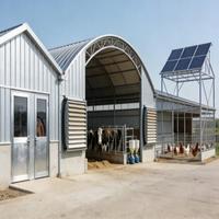 Structure en acier pour écurie de chevaux et abri pour bétail, conception industrielle, poulailler et utilisation agricole, robuste pour l'extérieur