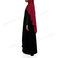 Abaya noire jet personnalisée 2026 pour femme, robe musulmane texturée à devant ouvert, vêtements islamiques modestes, ensemble de robes cardigan pour fête de l'Aïd, vente en gros